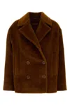 Mm Studio Coats In Brown