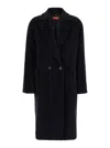Mm Studio Pink Wool Cocco Coat In Black