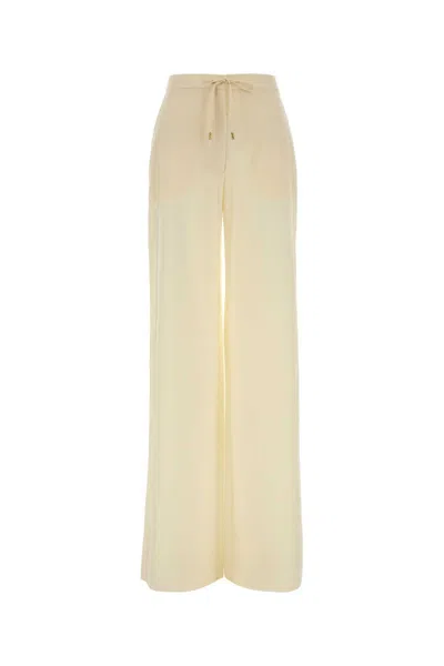 Mm Studio Crisma Wool Wide-leg Pants In White