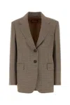 Mm Studio Embroidered Wool Alice Blazer In Brown
