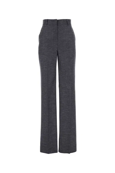 Mm Studio Eziana Melange Wool Blend Pant In Blue