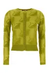 Mm Studio Pistachio Green Nylon Blend Alvaro Cardigan In Green