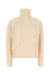 Mm Studio Light Pink Wool Blend Scacco Sweater In Neutral
