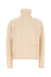 Mm Studio Light Pink Wool Blend Scacco Sweater In Neutral