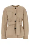 Mm Studio Boho Suede Leather Jacket In Pink