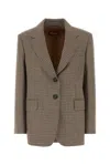 Mm Studio Embroidered Wool Alice Blazer In Brown
