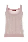 Mm Studio Pink Silk Lend Cosetta Tank Top In Pink