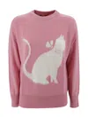 Mm Studio Pink Wool Hot Sweater In Pink