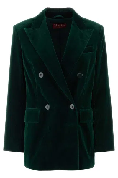 Mm Studio Tiziano Red Stretch Velvet Blazer