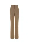 Mm Studio Virgin Wool Trousers In Brown
