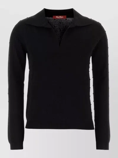 Mm Studio Viscose Blend Colono Knit Polo Shirt In Animal Print