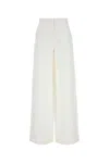 Mm Studio White Linen Garibo Wide-leg Pant In Neutral