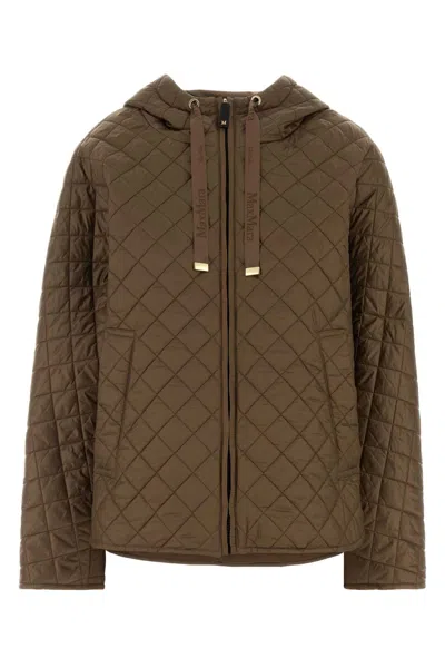 Mm The Cube Padded Jacket With Silk-blend Padding In Brown