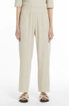 Mm Toronto Crinkle Cotton Blend Pants In Sand