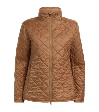 Mm Water-resistant Quilted Jacket In Brown