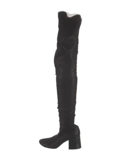 Pre-owned Mm6 By Maison Martin Margiela X Opening Ceremony Leather Sock Boots In Black