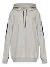 Mm6 Maison Margiela Numbers-motif Hoodie In Gray