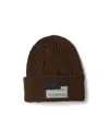 Mm6 Maison Margiela Wool Blend Beanie Hat With Distressed Effect In Brown