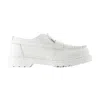 Mm6 Maison Margiela X Dr. Martens Leather Moccasin Loafers In White
