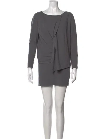 Pre-owned Mm6 Maison Margiela 2011 Mini Dress In Gray
