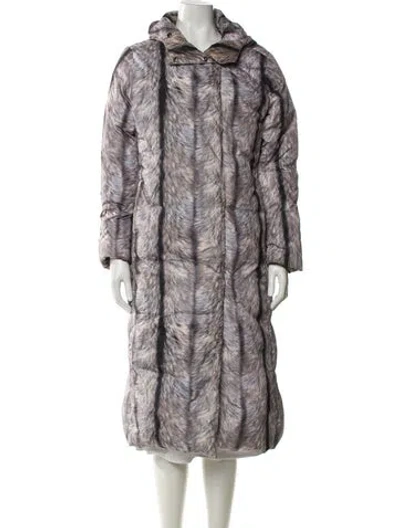 Pre-owned Mm6 Maison Margiela 2013 Printed Down Coat In Gray