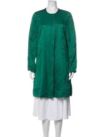 Pre-owned Mm6 Maison Margiela 2016 Linen Coat In Green