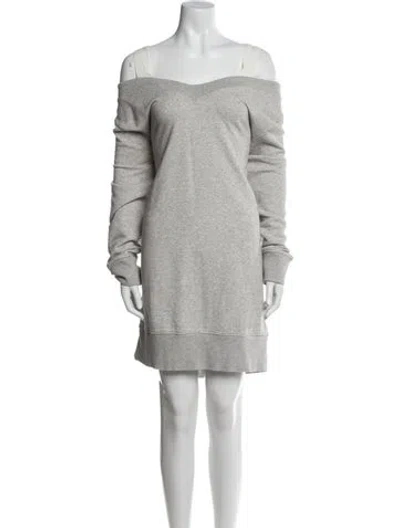 Pre-owned Mm6 Maison Margiela 2017 Mini Dress In Gray