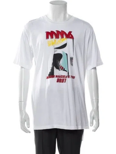 Pre-owned Mm6 Maison Margiela 2021 Graphic Print T-shirt In White