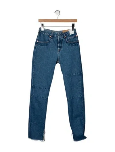 Pre-owned Mm6 Maison Margiela 2021 Straight Leg Jeans In Blue