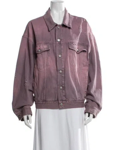 Pre-owned Mm6 Maison Margiela 2023 Denim Jacket In Pink
