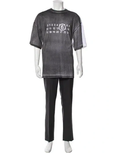 Pre-owned Mm6 Maison Margiela 2023 Graphic Print T-shirt W/ Tags In Gray