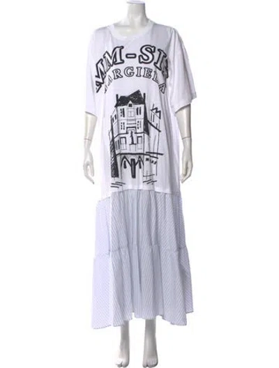 Pre-owned Mm6 Maison Margiela 2023 Long Dress In White