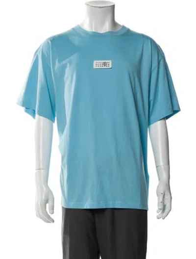 Pre-owned Mm6 Maison Margiela 2025 Graphic Print T-shirt W/ Tags In Blue