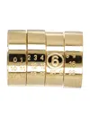 Mm6 Maison Margiela Stacked Numeric Metal Ring In Gold