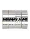 Mm6 Maison Margiela Stacked Numeric Metal Ring In Gray