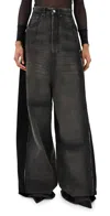 Mm6 Maison Margiela Raw Edges Wide-leg Denim Trousers In Wolf Grey