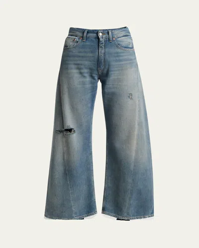 Mm6 Maison Margiela 5-pocket Flare Jeans In Grey/blue