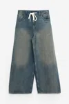Mm6 Maison Margiela Women's Drawstring Jeans In Blue