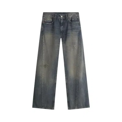 Pre-owned Mm6 Maison Margiela 5 Pocket Pants 'grey Blue' | Women's Size 27 In Gray
