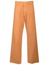 Mm6 Maison Margiela 5-pocket Wide Leg Jeans In Brown