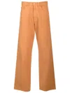 Mm6 Maison Margiela 5-pocket Wide Leg Jeans In Brown