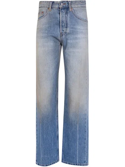 Mm6 Maison Margiela 5 Pockets Cropped Jeans In Blue
