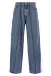 Mm6 Maison Margiela Tailored Denim Trousers With Five Pockets In Blue
