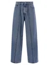 Mm6 Maison Margiela Tailored Denim Trousers With Five Pockets In Blue