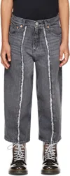 Mm6 Maison Margiela Kids Gray 5 Pockets Jeans In Gray