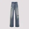 Mm6 Maison Margiela Denim Straight-leg Jeans In Medium Blue