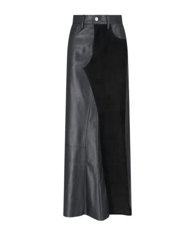 MM6 MAISON MARGIELA MM6 MAISON MARGIELA PANELLED LEATHER MAXI SKIRT