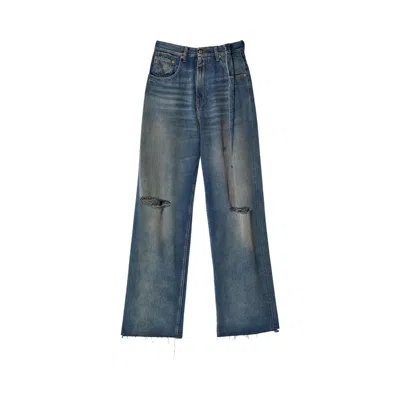 Pre-owned Mm6 Maison Margiela 5 Pockets Pants 'grey Blue' | Women's Size 29