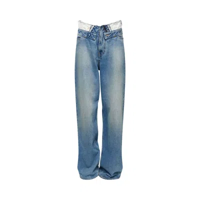 Pre-owned Mm6 Maison Margiela 5 Pockets Pants 'light Blue' | Women's Size 26