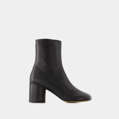 MM6 MAISON MARGIELA 6 ANATOMIC 75 ANKLE BOOTS - MM6 MAISON MARGIELA - LEATHER - BLACK